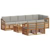 vidaXL Ensembles de canap&eacute;s avec coussin 9 pcs Gris Naturel et Clair