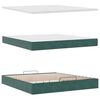 VidaXL Cadre de lit ottoman avec matelas vert fonc&eacute; 160x200 cm velours