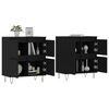 vidaXL Buffets 2 pcs noir bois d'ing&eacute;nierie