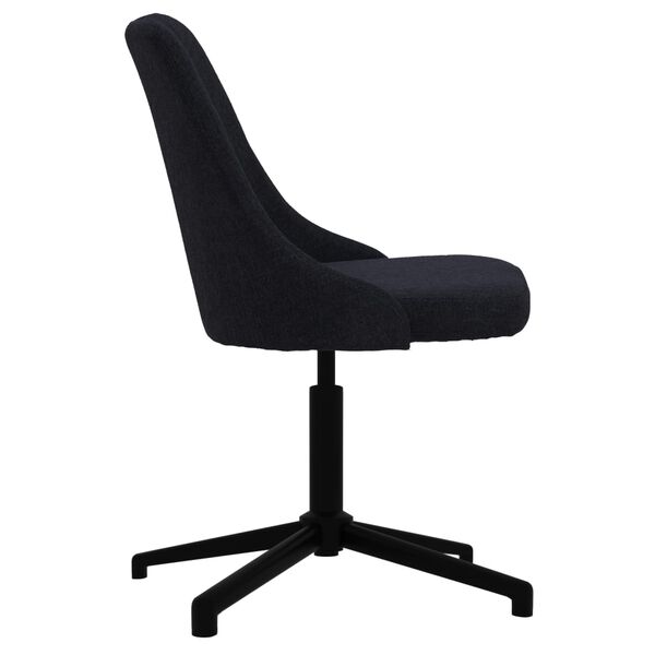 vidaXL Chaise pivotante &agrave; manger Noir Tissu