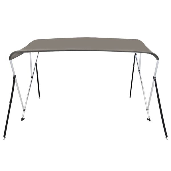 vidaXL Auvent bimini à 3 arceaux gris 183x160x137 cm