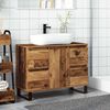 vidaXL Armoire de salle de bain vieux bois 80x33x60 cm bois ingénierie
