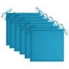 vidaXL Chaises de jardin empilables avec coussins lot de 6 Teck solide