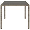 vidaXL Table de jardin dessus en verre Gris 150x90x75cm R&eacute;sine tress&eacute;e