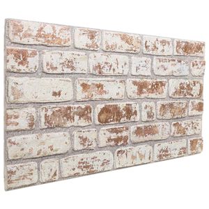 vidaXL Panneaux muraux 10 pcs Rouge et Blanc 100 x 50 cm Mousse EPS