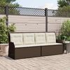 vidaXL Banc de jardin avec coussin Marron Poly rotin
