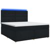 vidaXL Lit boxspring avec matelas Noir 140 x 200 cm Tissu