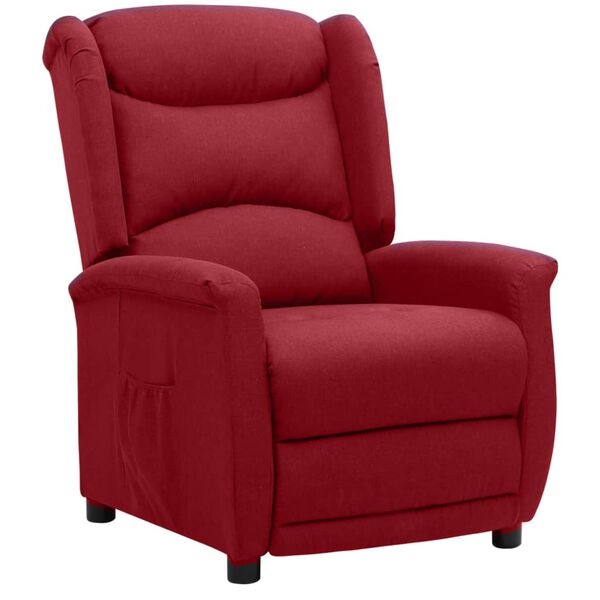 vidaXL Fauteuil inclinable Rouge bordeaux Tissu
