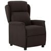 vidaXL Fauteuil inclinable Marron fonc&eacute; 66.5 x 94 x 101.5 cm Polyester