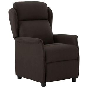 vidaXL Fauteuil inclinable Marron fonc&eacute; 66.5 x 94 x 101.5 cm Polyester
