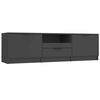 vidaXL Meuble TV Noir 140x35x40 cm Bois d'ing&eacute;nierie