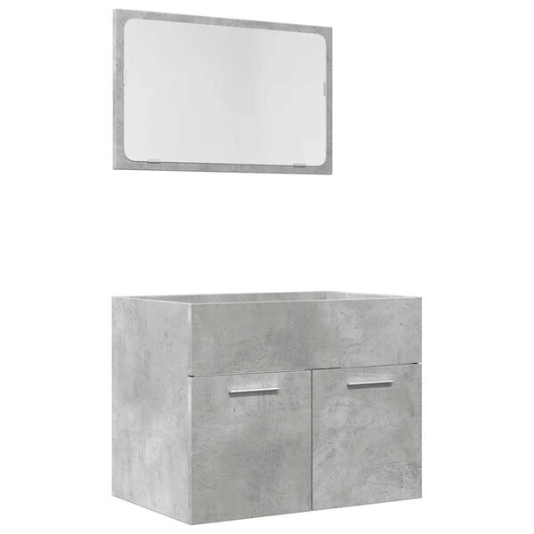 vidaXL Ensemble de meubles de salle de bain 2 pcs gris b&eacute;ton