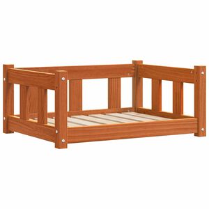 vidaXL Lit pour Chien Brun cire 65,5 x 50 x 28 cm Pin massif