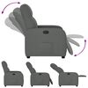 vidaXL Fauteuil inclinable Gris foncé Tissu