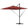 vidaXL Parasol Roma Rouge 286 x 284 x 270 cm Aluminium et polyester