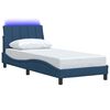 vidaXL Cadre de lit sans matelas Hanko bleu 90x190 cm tissu