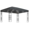 vidaXL Tonnelle avec guirlande lumineuse &agrave; LED 3x4 m Anthracite