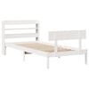 vidaXL Cadre de lit sans matelas blanc 90x200 cm bois de pin massif