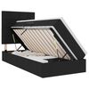 vidaXL Lit avec rangement et matelas Noir 90 x 200 cm tissu
