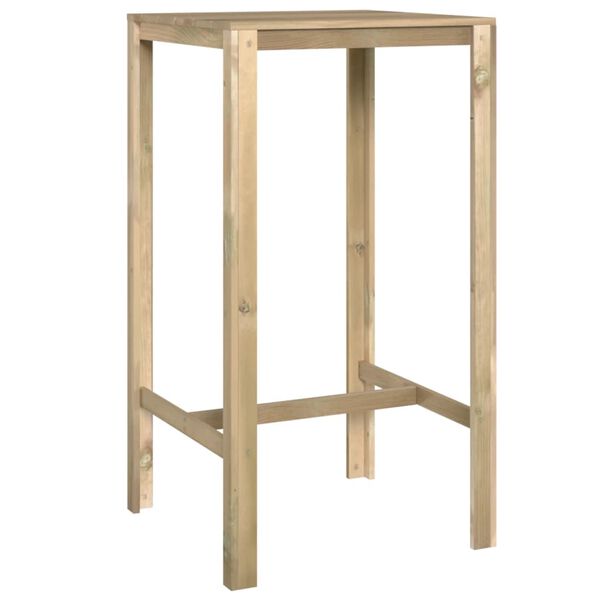 vidaXL Table de bar 60x60x110 cm Bois de pin impr&eacute;gn&eacute;