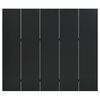 vidaXL Cloison de s&eacute;paration 5 panneaux Noir 200x180 cm Acier