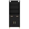 vidaXL Haut Armoire Ch&ecirc;ne noir 69,5 x 32,5 x 180 cm Bois d'ing&eacute;nierie