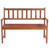 vidaXL Banc de jardin avec coussin 120 cm Bois d'acacia massif