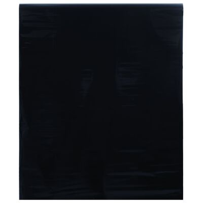 vidaXL Film de fenêtre statique dépoli noir 45x1000 cm PVC