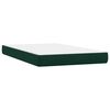 vidaXL Sommier &agrave; lattes de lit et matelas et LED vert fonc&eacute; 120x220cm velours