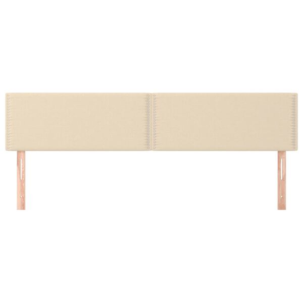 vidaXL T&ecirc;tes de lit Cr&egrave;me 200x5x78/88 cm Tissu