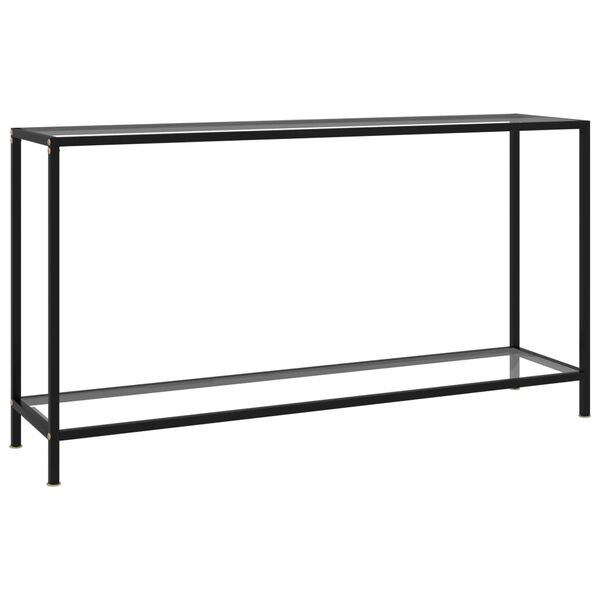 vidaXL Table console Transparent 140x35x75 cm Verre tremp&eacute;