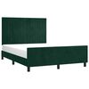 vidaXL Cadre de lit sans matelas vert fonc&eacute; 140x190 cm velours