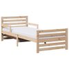 vidaXL Cadre de lit avec matelas extensible Marron 80 x 200 cm