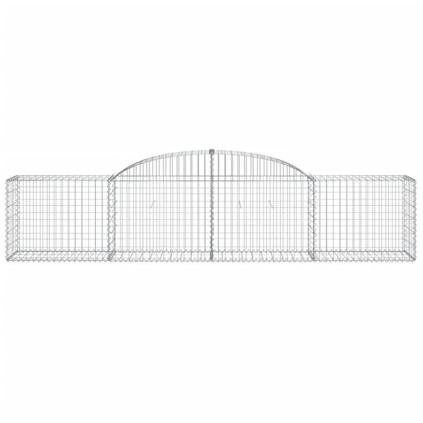 vidaXL Paniers à gabions arqués 15 pcs 300x50x60/80 cm fer galvanisé