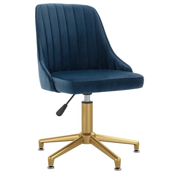 vidaXL Chaise pivotante de salle &agrave; manger Bleu Velours