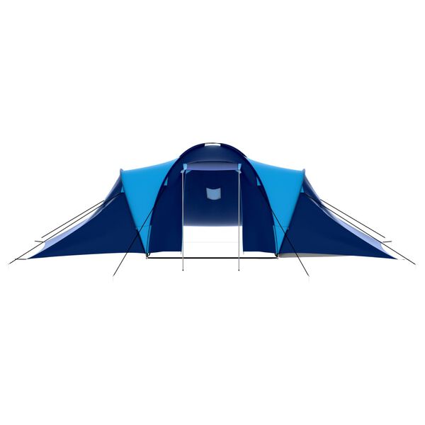 vidaXL Tente de camping Tissu 9 personnes Bleu fonc&eacute; et bleu