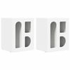 vidaXL Table de chevet 2 pcs Blanc 40 x 35 x 50 cm Bois d'ing&eacute;nierie