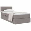vidaXL Lit avec rangement et matelas avec matelas Taupe 90 x 200 cm