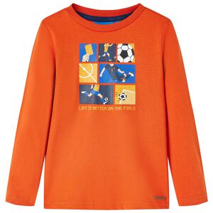 T-shirt enfants &agrave; manches longues orange 92