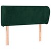 vidaXL T&ecirc;te de lit avec oreilles Vert fonc&eacute; 103x23x78/88 cm Velours