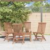vidaXL Chaises pliables de jardin lot de 4 Bois de teck solide
