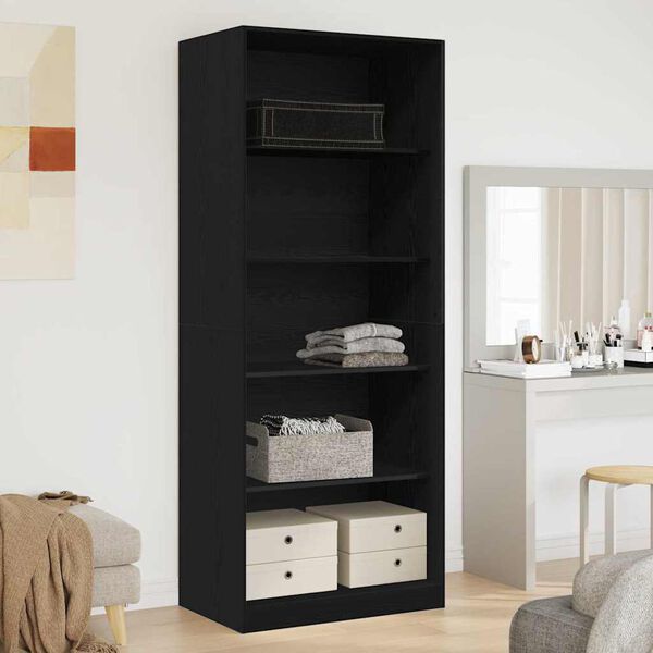 vidaXL Armoire Ch&ecirc;ne noir 80 x 50 x 200 cm Bois d'ing&eacute;nierie