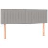 vidaXL Sommier &agrave; lattes de lit avec matelas Gris clair 140x200cm Tissu