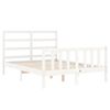 vidaXL Cadre de lit sans matelas blanc bois de pin massif