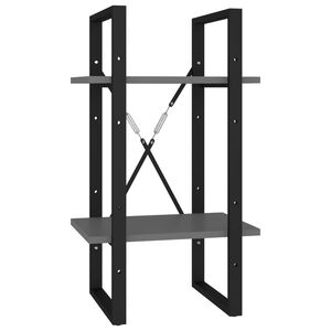 vidaXL Biblioth&egrave;que &agrave; 2 niveaux gris 40x30x70 cm bois d'ing&eacute;nierie