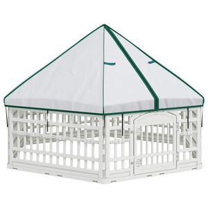 vidaXL Parc de Jeu pour Chiens &agrave; 6 Panneaux 177,5 x 154,5 x 112 cm