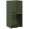 vidaXL Portant de bois chauffage vert olive 40x30x80 cm