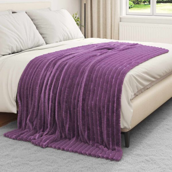 vidaXL Couvertures &agrave; jeter 6 pcs Violet 200 x 150 cm Toison