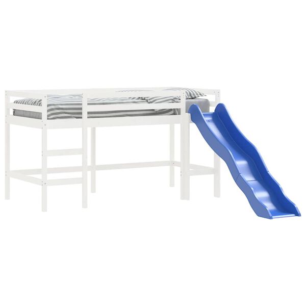 vidaXL Lit mezzanine d'enfants sans matelas avec toboggan 80x200 cm