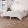 vidaXL Cadre de lit sans matelas blanc bois massif